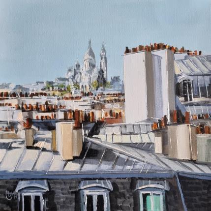 Peinture Paris, i love you par Rasa | Tableau Figuratif Acrylique Urbain