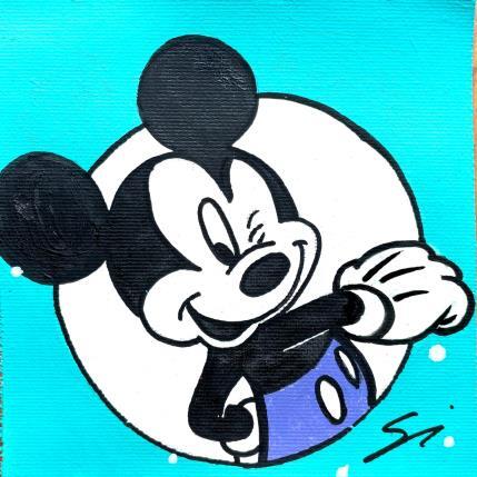 Peinture MICKEY FLUOR HAND par Mestres Sergi | Tableau Pop-art Acrylique, Graffiti Icones Pop