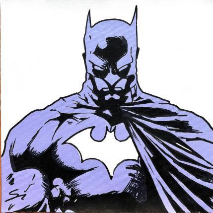 Painting Fluor heart Batman by Mestres Sergi | Painting Pop-art Acrylic, Graffiti Pop icons