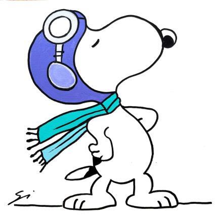 Peinture WHERE ARE MY FLUOR GLASSES SNOOPY? par Mestres Sergi | Tableau Pop-art Acrylique, Graffiti Icones Pop