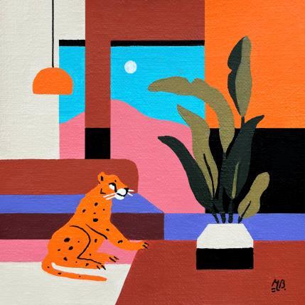 Peinture Abstract Serenity par Birsak Mariah | Tableau Figuratif Acrylique Animaux, Architecture, Nature