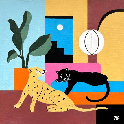 Peinture A Colourful Place par Birsak Mariah | Tableau Figuratif Acrylique Animaux, Architecture, Natures mortes