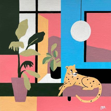 Peinture A Soft Place to Rest par Birsak Mariah | Tableau Figuratif Acrylique Animaux, Architecture, Nature