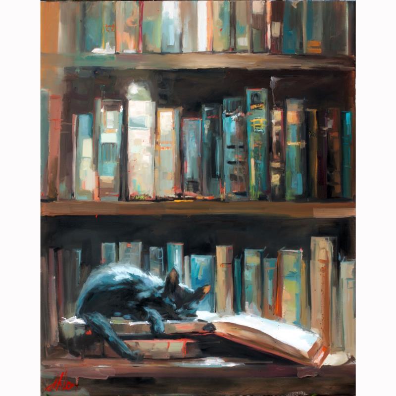 Peinture Silent study par Klemens Alexandr | Tableau Impressionnisme Huile Animaux