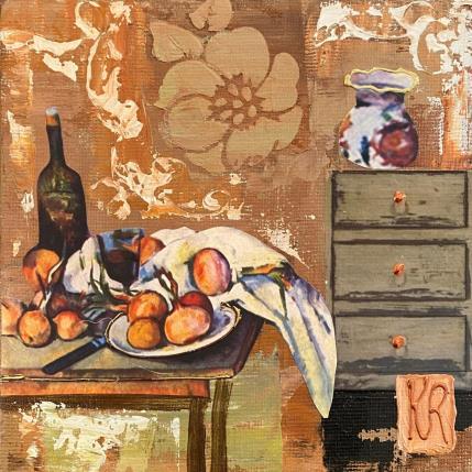 Peinture Un air de Cezanne par Romanelli Karine | Tableau Figuratif Acrylique, Collage, Papier, Pastel, Posca Natures mortes