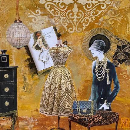 Peinture Chanel collection  par Romanelli Karine | Tableau Figuratif Acrylique, Collage, Papier, Pastel, Posca