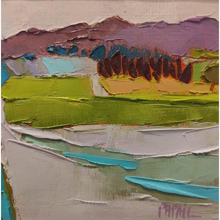 Peinture Les Ifs par PAPAIL | Tableau Abstrait Huile Paysages