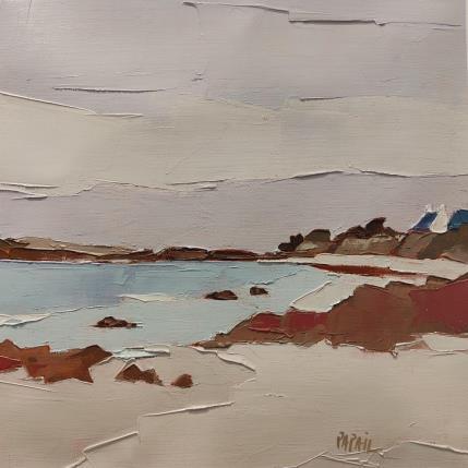 Peinture Balade un jour gris par PAPAIL | Tableau Abstrait Huile Paysages