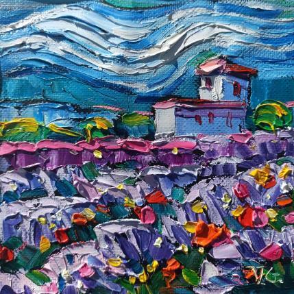 Peinture Light on lavender  par Georgieva Vanya | Tableau Figuratif Huile Paysages