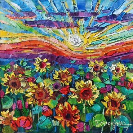Peinture Sunny fields  par Georgieva Vanya | Tableau Figuratif Huile Paysages