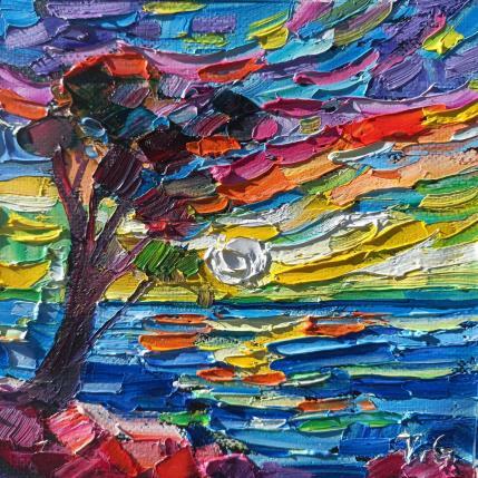 Peinture Tree on sea par Georgieva Vanya | Tableau Figuratif Huile Paysages