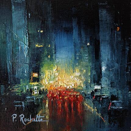Peinture Into the night  par Rochette Patrice | Tableau Figuratif Huile Urbain