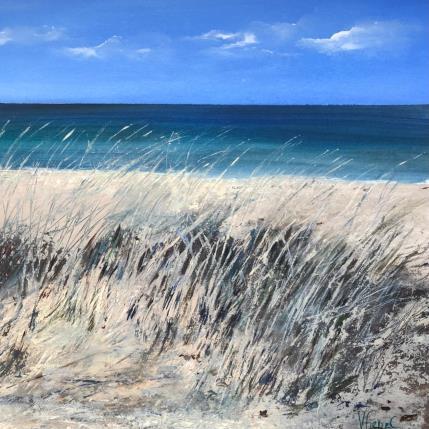 Peinture Herbes sauvages à Oléron par Fièvre Véronique | Tableau Figuratif Acrylique Marine, Nature, Paysages