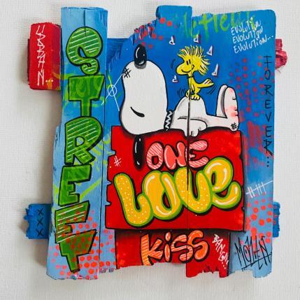 Peinture One Love par Molla Nathalie  | Tableau Pop-art Acrylique, Bois, Posca Icones Pop