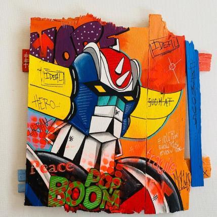 Peinture Évolution par Molla Nathalie  | Tableau Pop-art Acrylique, Bois, Posca Icones Pop