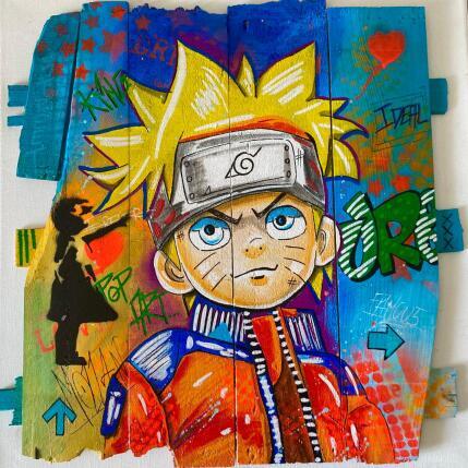 Peinture F4 Manga par Molla Nathalie  | Tableau Pop-art Acrylique, Bois, Posca Icones Pop