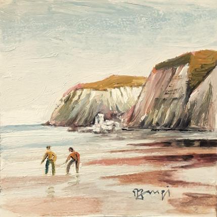 Peinture AR31 LA CÔTE D'OPALE par Burgi Roger | Tableau Figuratif Acrylique Marine, Nature, Paysages