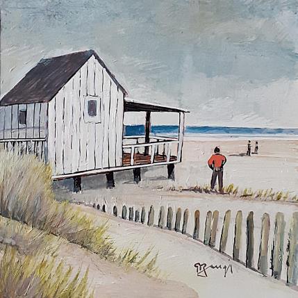 Peinture AR37 LE CABANON par Burgi Roger | Tableau Figuratif Acrylique Marine, Nature, Paysages