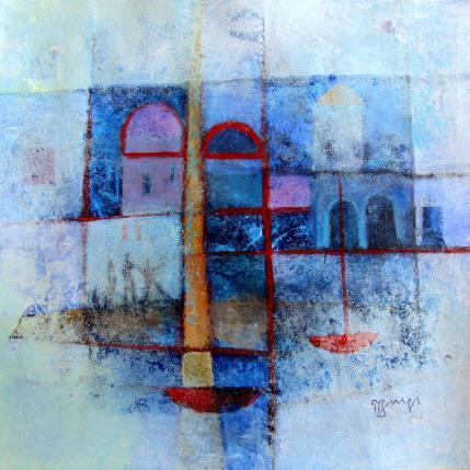 Peinture AO29 JEUX  D'EAU par Burgi Roger | Tableau Figuratif Acrylique Marine, Paysages, Urbain