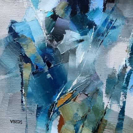 Painting Trees in rain by Virgis | Painting Abstract Oil Minimalist