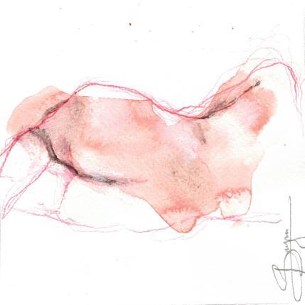 Peinture Contours suspendus par Bergues Laurent | Tableau Figuratif Acrylique, Aquarelle Nu