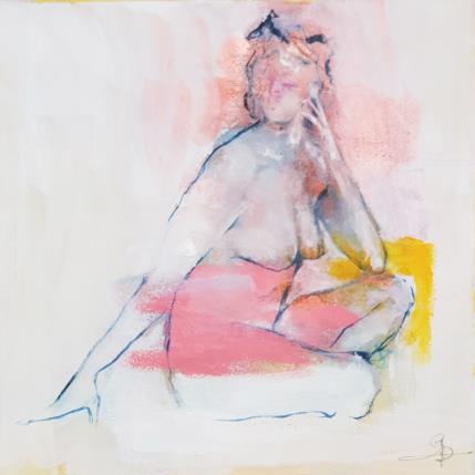 Peinture L'Attente évanescente par Bergues Laurent | Tableau Figuratif Acrylique, Aquarelle, Encre, Papier Nu