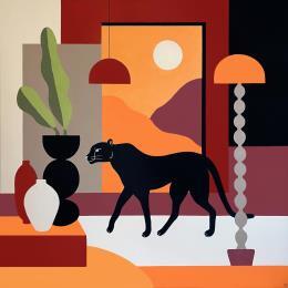 Gemälde Passing Through von Birsak Mariah | Gemälde Figurativ Acryl Architektur, Tiere, Urban