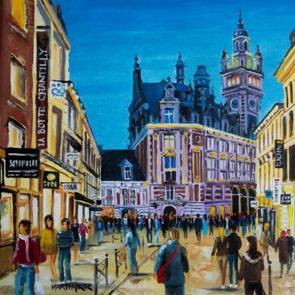Peinture Rue Lepelletier par Rodriguez Rio Martin | Tableau Figuratif Huile Urbain