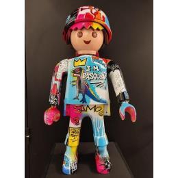 Sculpture Playmo Basquiat by Lopez Cédric | Sculpture Street art Pop icons, Portrait, Urban