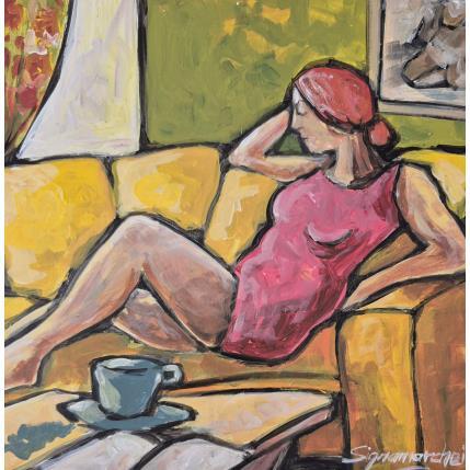 Peinture Entre deux chapitres par Signamarcheix Bernard | Tableau Art naïf Acrylique, Encre, Pastel