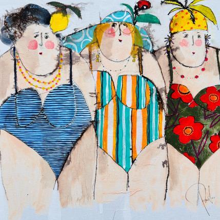 Peinture Simone Josette Anais par Colombo Cécile | Tableau Art naïf Acrylique, Aquarelle, Collage, Encre, Pastel Portraits, Scènes de vie