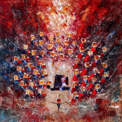 Painting Concert rouge flamboyant by Reymond Pierre | Painting Figurative Oil Music