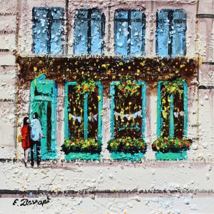 Peinture dépanneur café par Dessapt Elika | Tableau Impressionnisme Acrylique, Sable