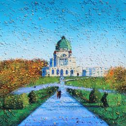 Painting L'oratoire saint-Joseph du Mont-Royal by Dessapt Elika | Painting Impressionism Acrylic, Sand
