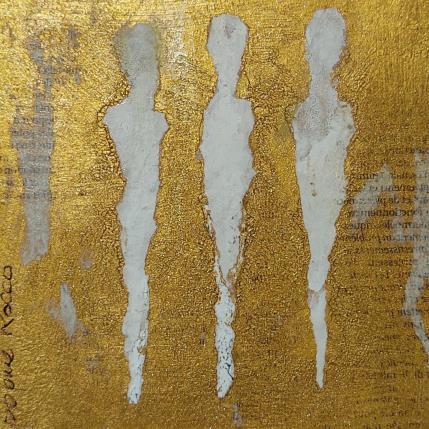 Peinture Les anges blancs par Rocco Sophie | Tableau Art Singulier Acrylique, Collage, Sable