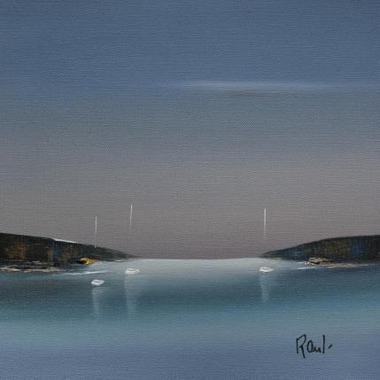 Painting Douceur marine 75 by Roussel Marie-Ange et Fanny | Painting Figurative Oil Marine, Minimalist, Pop icons