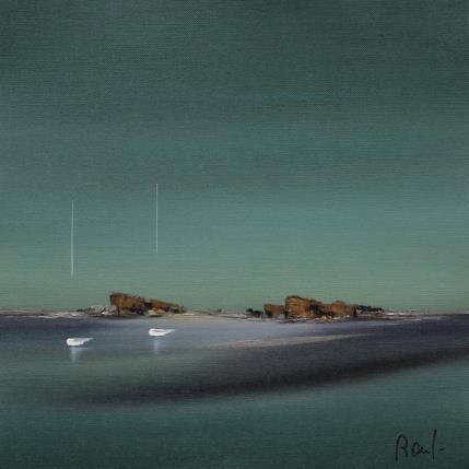 Painting Impression marine 75 by Roussel Marie-Ange et Fanny | Painting Figurative Oil Marine, Minimalist