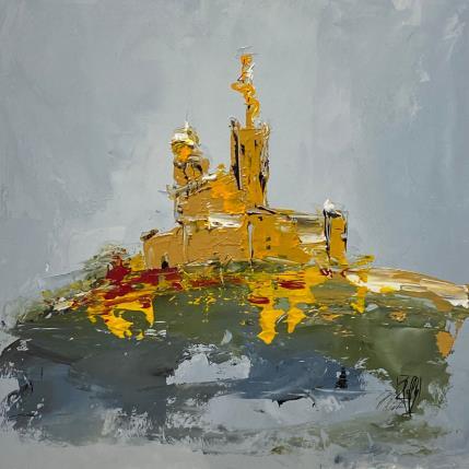 Painting Notre dame de la garde by Raffin Christian | Painting Figurative Oil Urban