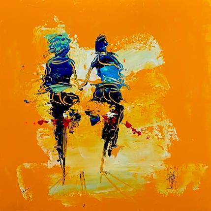 Peinture De-ci de là par Raffin Christian | Tableau Figuratif Huile Scènes de vie