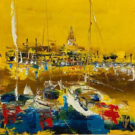 Peinture Le port de plaisance par Raffin Christian | Tableau Figuratif Huile Marine