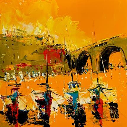Painting Orangé by Raffin Christian | Painting Figurative Oil Marine