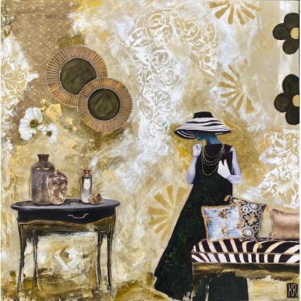 Peinture L'étincelante par Romanelli Karine | Tableau Figuratif Acrylique, Collage