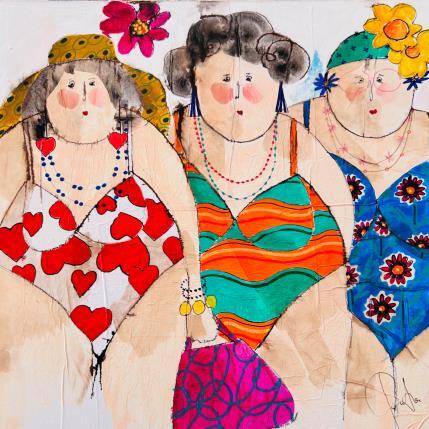 Peinture Constance Clémentine Lara par Colombo Cécile | Tableau Art naïf Acrylique, Aquarelle, Collage, Encre, Pastel Portraits, Scènes de vie