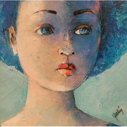 Peinture ST M1 par Abiy | Tableau Figuratif Collage, Huile Enfant, Portraits