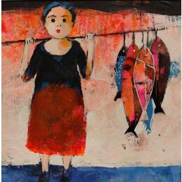 Painting ST M4 by Abiy | Painting Figurative Gluing, Oil Child, Life style