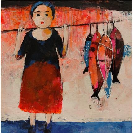 Peinture ST M4 par Abiy | Tableau Figuratif Collage, Huile Enfant, Scènes de vie