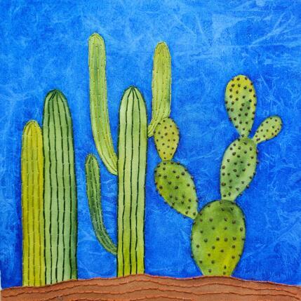 Peinture Good friends par Vazquez Laila | Tableau Figuratif Aquarelle, Textile Nature, Paysages