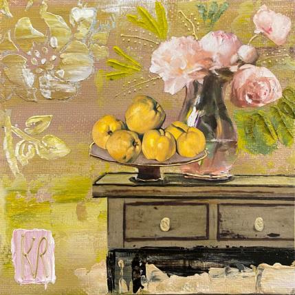 Peinture L'arrivée des beaux jours par Romanelli Karine | Tableau Figuratif Acrylique, Collage, Papier, Pastel, Posca Natures mortes