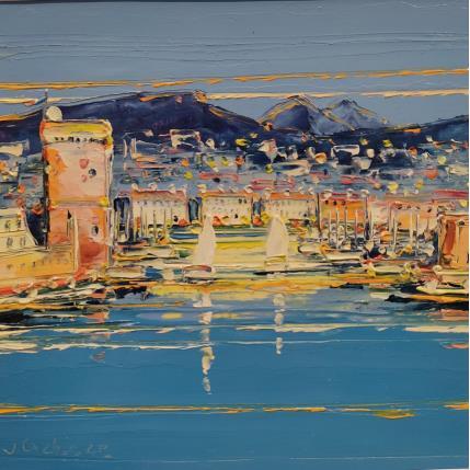 Painting Voiles dans le Vieux Port by Corbière Liisa | Painting Figurative Oil Landscapes, Pop icons