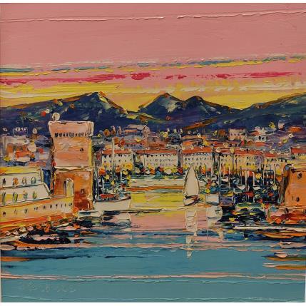 Painting Marseille la vie en rose by Corbière Liisa | Painting Figurative Oil Landscapes